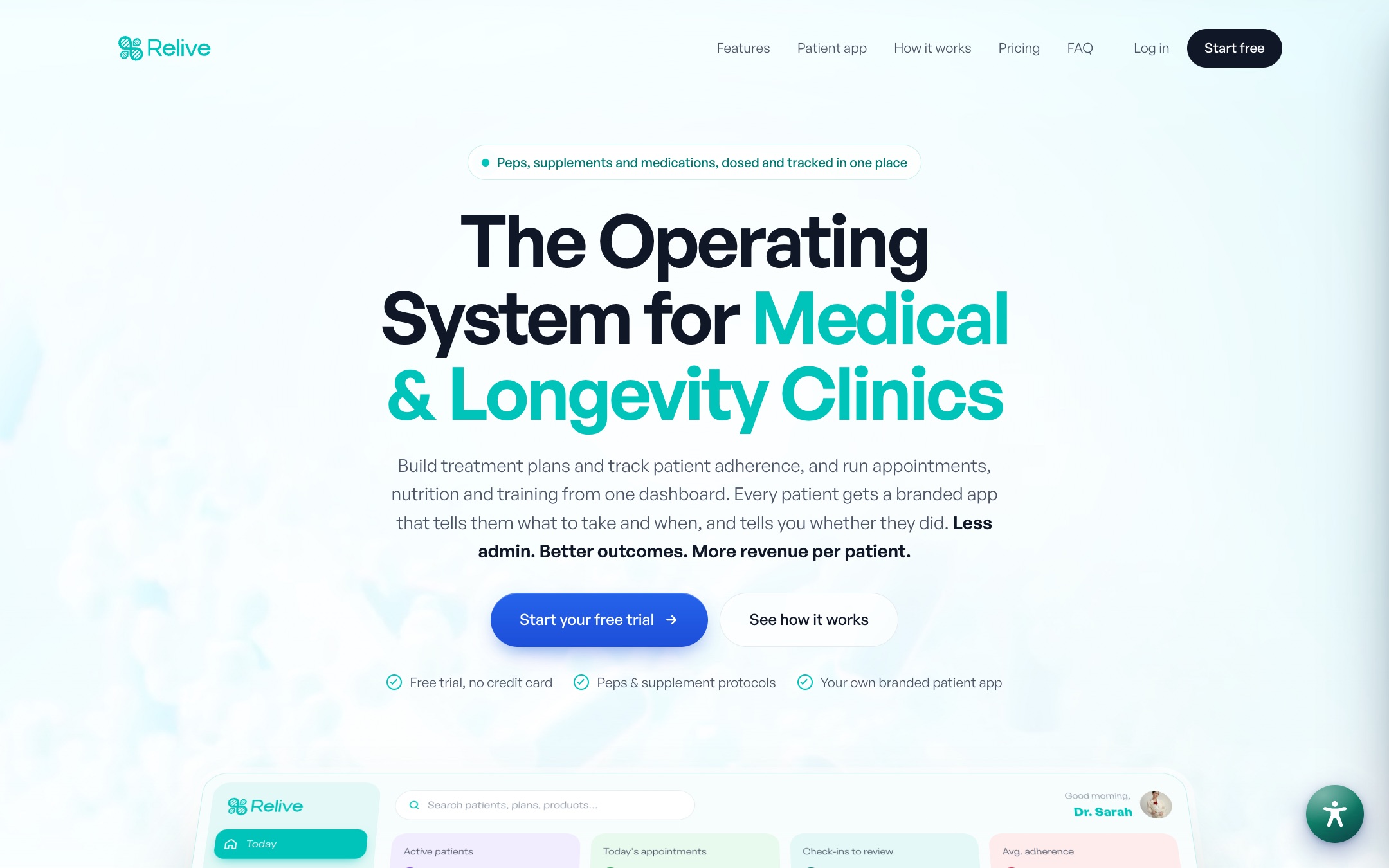 ReliveX360: Clinic Management SaaS